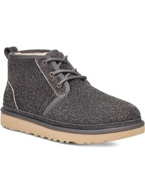 UGG Neumel Shaggy Suede 1158219-DGRY Boots Men's 7 Dark Gray Ankle Chukka PQ172